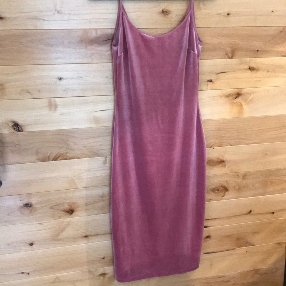 Express suede pink tank dress